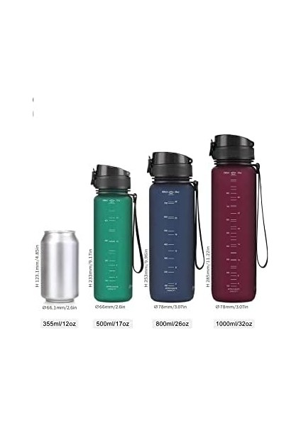 500 ml Tritan Su Matarası 13 Farklı Renk Softtouch