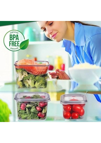 Adet 24 Parça 2 Litre Dikdörtgen Erzak Bakliyat Baharat Saklama Kabı Seti 20 Etiket Hediyeli