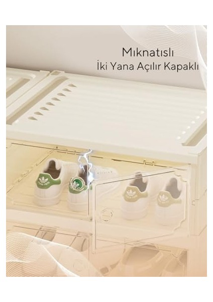 Raflı Çok Amaçlı, Geniş, Katlanabilir Dolap, Ayakkabılık ve Raf