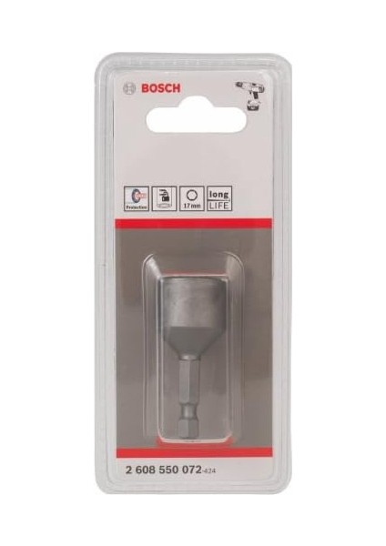 Professional Altıgen Vidalar Için Lokma Anahtarı (Anahtar Genişliği: 17 Mm, Uzunluk: 50 Mm)