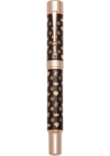 Geneve Suisse - Altın Kaplama Uçlu Lüks Monogram Special Edition Tükenmez ve Dolma Kalem (Tükenmez Kalem)