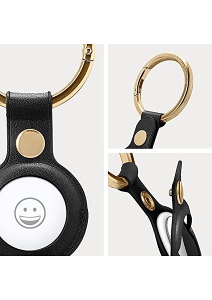 Spigen Ciel Airtag Kılıf Basic Leather Black - AMP01836