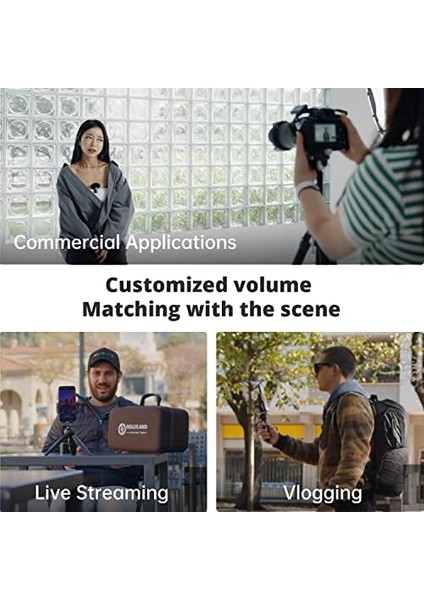 Hollyland Lark M1 Kablosuz Yaka Mikrofonu, Gürültü Engelleme Özellikli Çift Kanallı Yaka Mikrofonu, 199,9 M 8 Saat, iPhone Kamera Youtube Video Kaydı, Canlı Yayın Podcast Röportajı Vlog ile Uyumlu