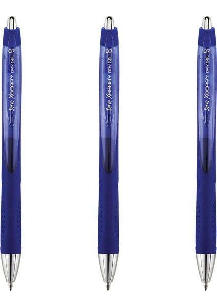 Xberry Jel Kalem 07MM Yuvarlak Uc K.mavı 03 3lu Set