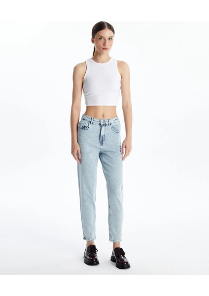 Lcw Vision Bisiklet Yaka Dokulu Kadın Crop (S5) fiyatları