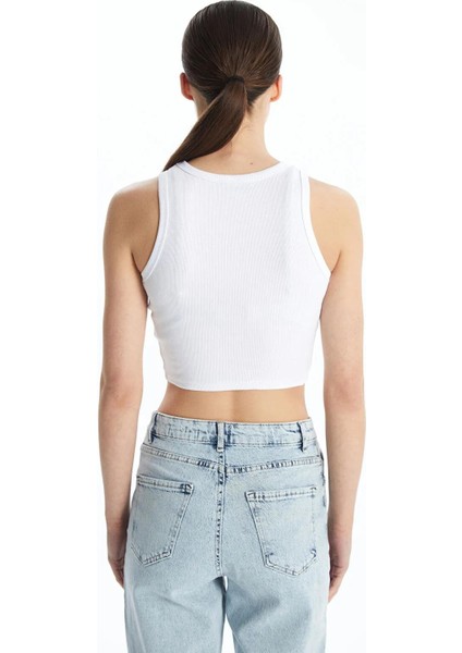 Lcw Vision Bisiklet Yaka Dokulu Kadın Crop (S5) fırsatları