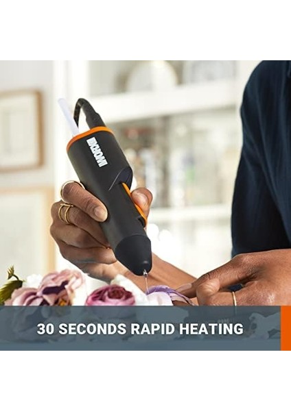 WX746.9 Makerx 20V Profesyonel Sıcak Mum Silikon Tabancası + 10 Silikon