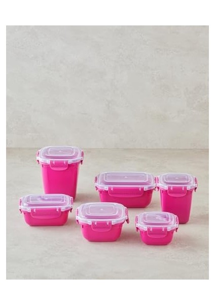 Home Master Lock Plastik Saklama Kabı Pembe