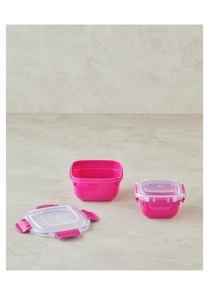 Home Master Lock Plastik Saklama Kabı Pembe