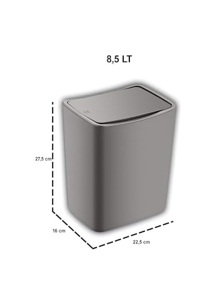 Touch Çöp Kovası 8,5 Lt Bej