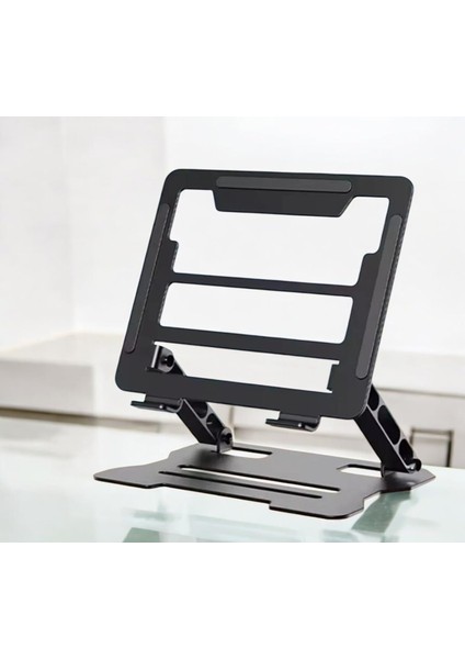 Trend Laptop/notebook/macbook ile Uyumlu Yüksek Kalite Katlanabilir Yükseklik Ayarlı Metal Masa Üstü Tablet Laptop Standı