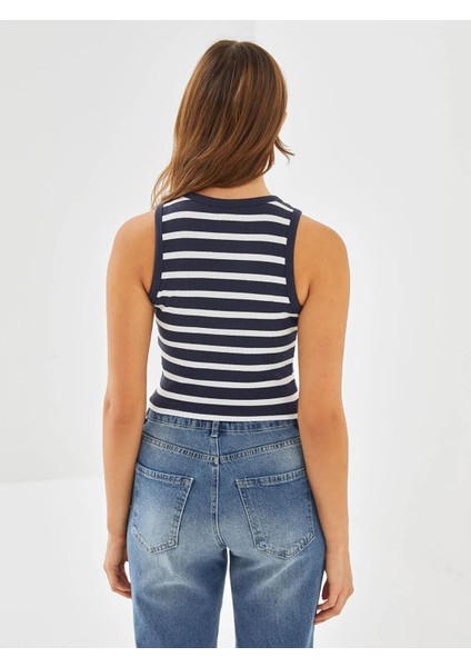 Lcw Vision Bisiklet Yaka Çizgili Kadın Crop (S5) fırsatları