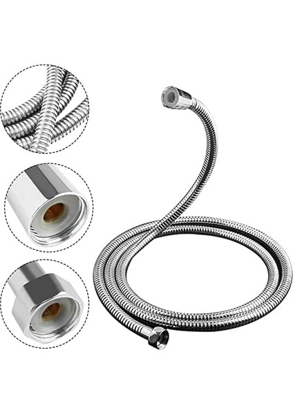 - 200CM Ekstra Uzun Duş Spirali/patlamaya Dayanımlı Yüksek Basınçlı 2 Metre Banyo Hortumu/paslanmaz, Su Tasarruflu Epdm Duş Borusu ( Yerli Üretim) modelleri