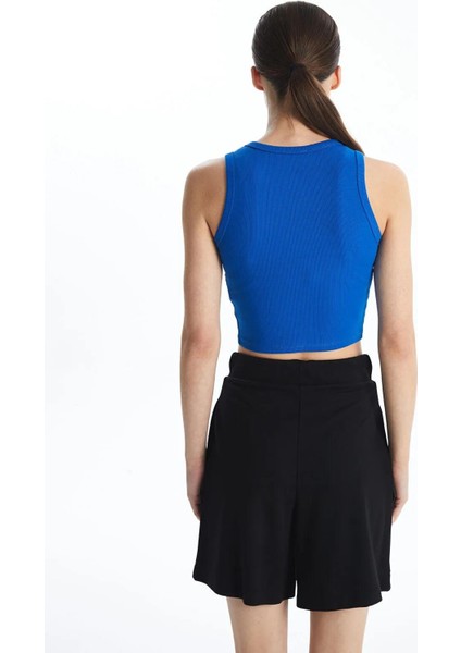 Lcw Vision Bisiklet Yaka Dokulu Kadın Crop (S5) fırsatları