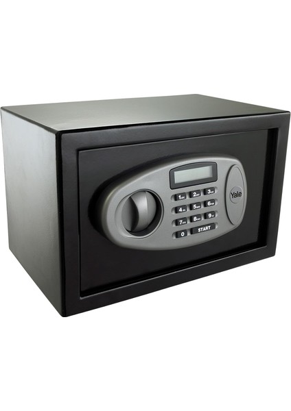LCD Ekranlı Küçük Boy Kasa Y-SS0000NFP - Standart Güvenlik - Master Şifre - 2 Adet 6 Şifeli Anahtar - 20 x 31 x 20 cm - Siyah