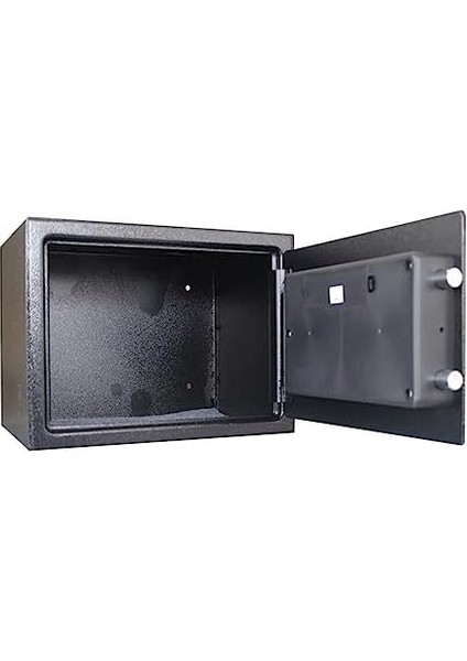 LCD Ekranlı Küçük Boy Kasa Y-SS0000NFP - Standart Güvenlik - Master Şifre - 2 Adet 6 Şifeli Anahtar - 20 x 31 x 20 cm - Siyah