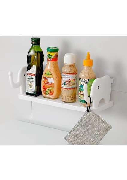 Home Yapışkanlı Çok Amaçlı Raf, Banyo ve Mutfak Tarz Baharatlık Rafı, Duvara Monte Organizer Düzenleyici, Rambo Raf