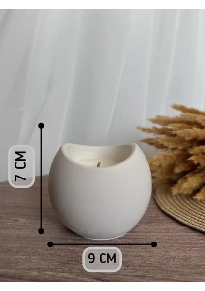 Ahşap Fitilli Soya Mumu - Dekoratif Kavanoz