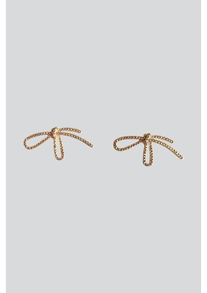 Gold Fiyonk Küpe
