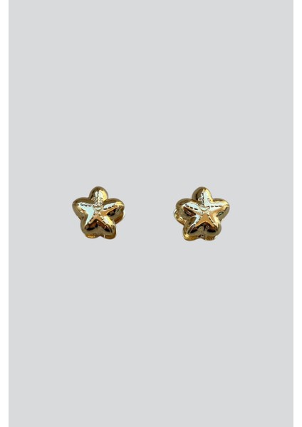 Gold Yıldız Küpe