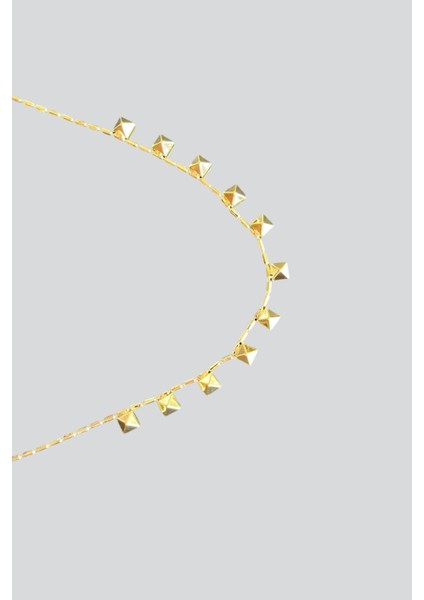 Gold Prizma Tasarım Kolye