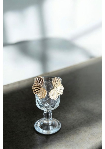 Gold Mini Çiçek Küpe