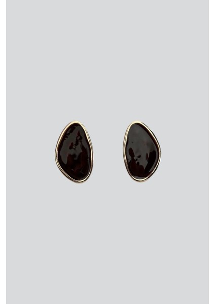 Reçine Oval Küpe