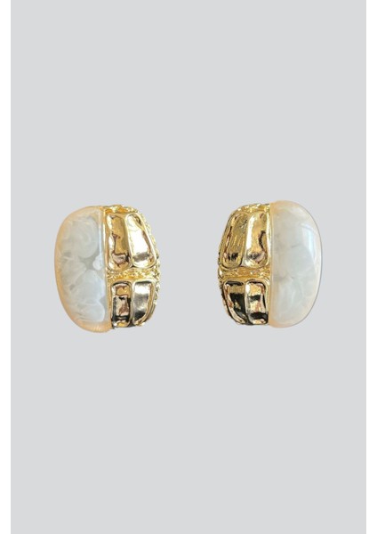 Mineli Gold Detay Küpe