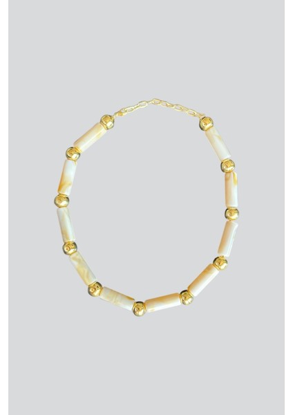 Gold Detay Kemik Kolye