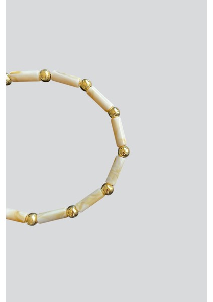 Gold Detay Kemik Kolye
