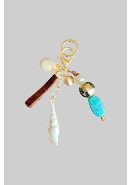 Deniz Kabuğu Detay Anahtarlık Çanta Charmı