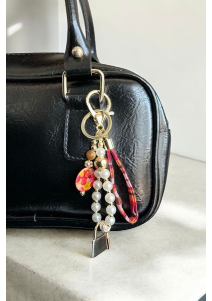 Incili Kilit Detay Anahtarlık Çanta Charmı fiyatları