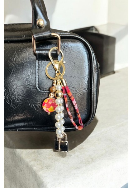 Incili Kilit Detay Anahtarlık Çanta Charmı modelleri