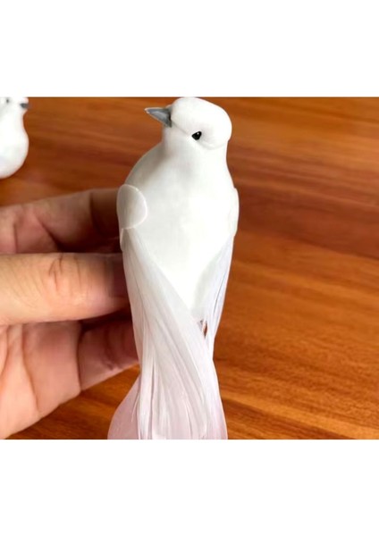 Strafor Güvercin Yapay Tüylü Simli 11*4 cm Dekoratif Ev Ofis Yılbaşı Süsü 1 Adet fiyatları