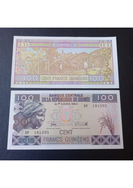 39963683FA6A4228DE 2015 Gine 100 Frank Çil Eski Yabancı Kağıt Para