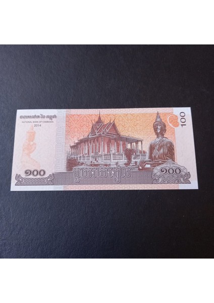 26TZL3683FA7EDDB45C 2014 Kamboçya 100 Riel Çil Eski Yabancı Kağıt Para