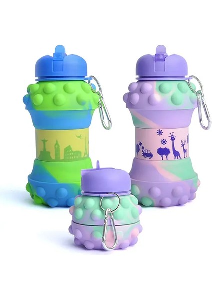Pop-It Detaylı Akordiyon Su Şişesi