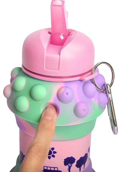 Pop-It Detaylı Akordiyon Su Şişesi