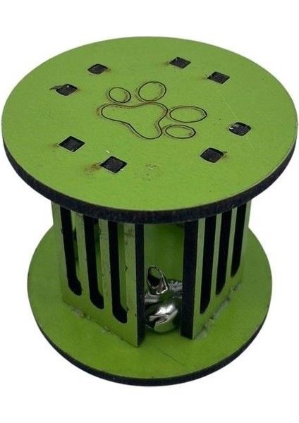 Mini Silindir Eğlenceli Renkli Sağlam Küçük Pati Izi Şekilli Kedi Oyuncağı