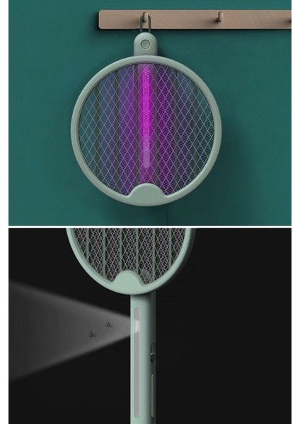 Tenis Raketi Tipi Masaüstü Olabilen Gece Lambalı Sinek Kovucu,öldürücü Raket