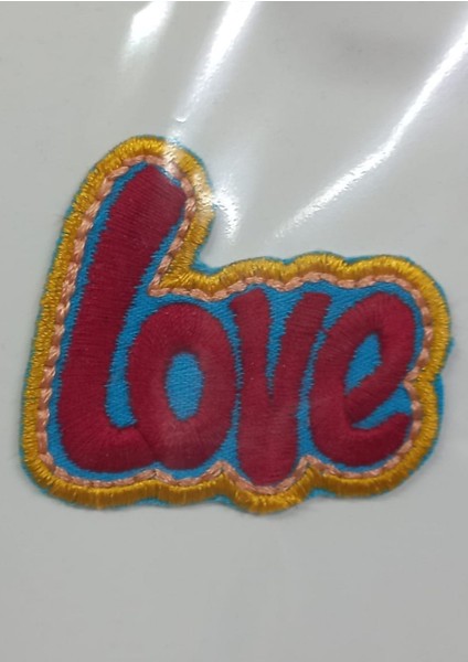 Aplike Ütü Ile Yapışan Love Arma 4x2 cm
