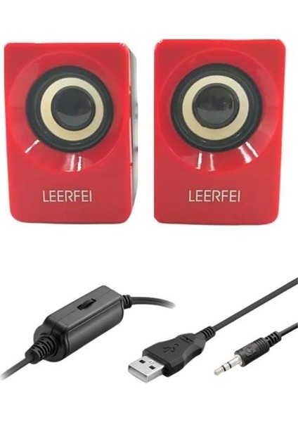 N62 1+1 Multimedia USB ve Jacklı Mini Hoparlör Yüksek Stereo Ses Sistemi