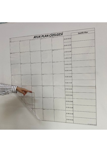 Aylık Planlayıcı Manyetik Duvar Stickerı Takvim Plan Çizelgesi