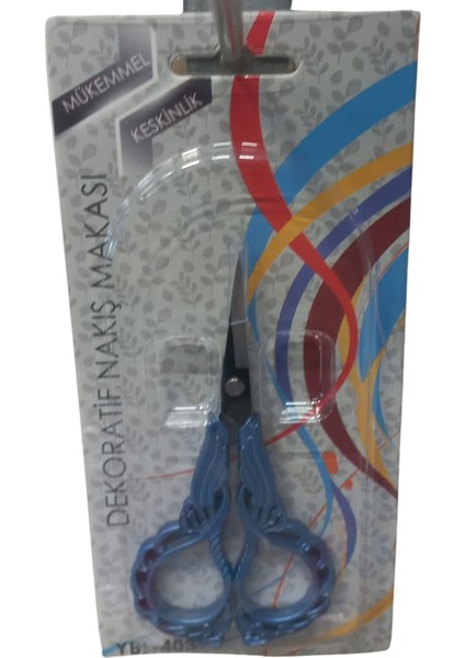Nakış Makası Dekoratif Mavi YBL-403 Model 16