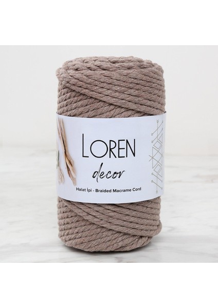 Loren Decor 3 Büküm Makrome Ipi Vizon - L143