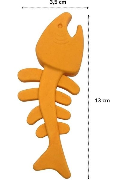 Balık Kemiği Iskelet Şekilli Renkli Plastik Kedi Oyuncağı