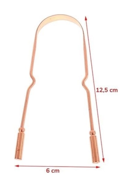 Bakır Oil Pulling Yağ Çekme Dil Plak Temizleme Aleti Dil Fırçası Sıyırıcı Dil Kaşığı