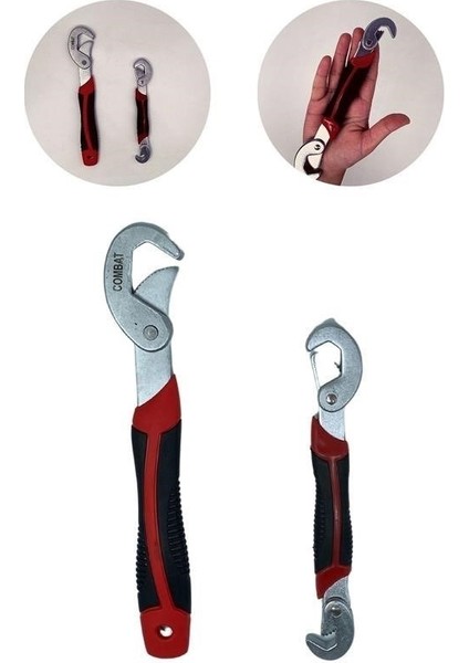 Çok Fonksiyonlu Ergonomik Ayarlanabilir Büyük Küçük Akıllı Pense Anahtar 2li Set