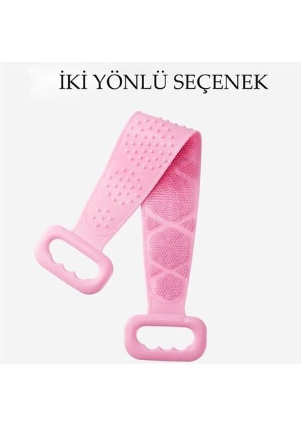 Çift Taraflı Banyo Hamam Lifi Silikon Masajlı Yumuşak Duş Lifi Uzun Ömürlü Hazır Banyo Keses