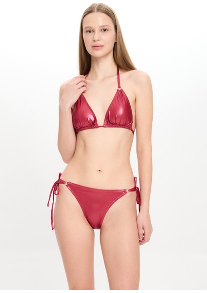Kadın Deri Görünümlü Küçük Üçgen Bikini Takımı 25SW027ST fiyatları